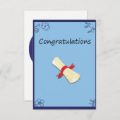 Afstuderen-kaart Bedankkaart (Voorkant / Achterkant)