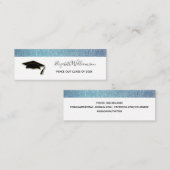 Afstuderen - Kaart Blauwe olie - Insteekkaart Contactkaartje (Voorkant / Achterkant)