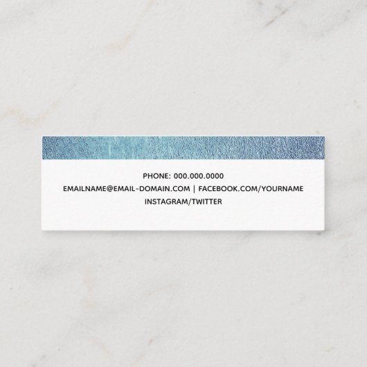 Afstuderen - Kaart Blauwe olie - Insteekkaart Contactkaartje (Achterkant)