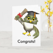 Afstuderen Kaart en bijpassende postzegel (Gele Bloem)