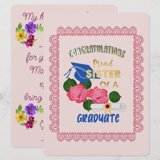 Afstuderen-kaart Feestdagenkaart (Voorkant / Achterkant)