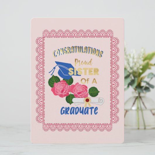 Afstuderen-kaart Feestdagenkaart (Staand voorkant)