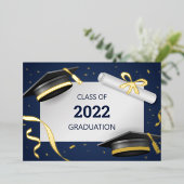 Afstuderen-kaart Folie Feestdagenkaart (Staand Voorkant)