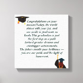 Afstuderen Kaart | Inspirerend prijsopgave | Klass Canvas Afdruk (Voorkant)