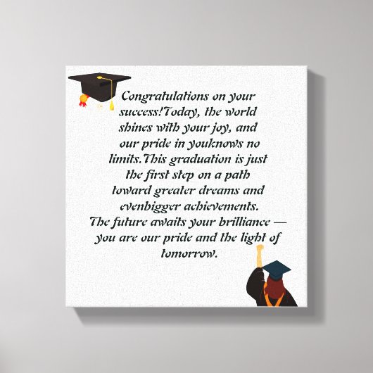 Afstuderen Kaart | Inspirerend prijsopgave | Klass Canvas Afdruk (Voorkant)