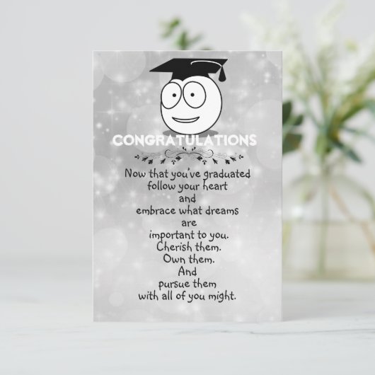 Afstuderen-kaart Kaart (Staand voorkant)