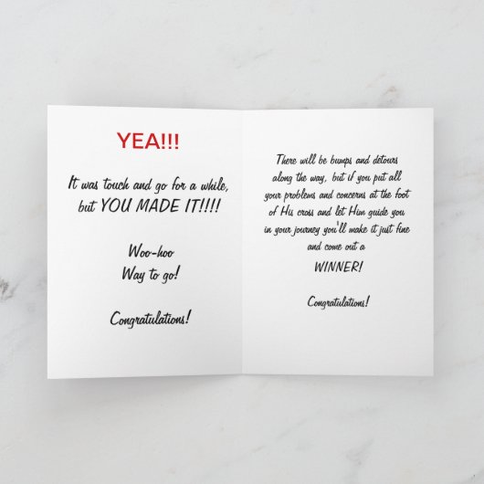 Afstuderen-kaart Kaart (Binnen)