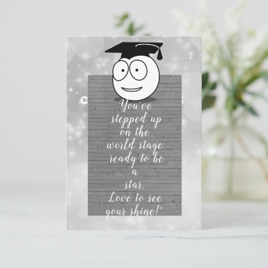 Afstuderen-kaart Kaart (Staand voorkant)