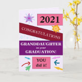  Afstuderen Kaart kleindochter (Gele Bloem)