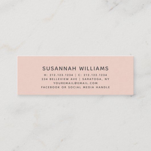 Afstuderen Kaart | Modern Script Roos invoegen Kaa Contactkaartje (Achterkant)