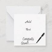 Afstuderen-kaart Notitiekaartje (Achterkant)
