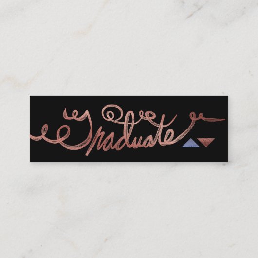 Afstuderen - Kaart Senior jaar Invoegen Roos Gold Contactkaartje (Achterkant)