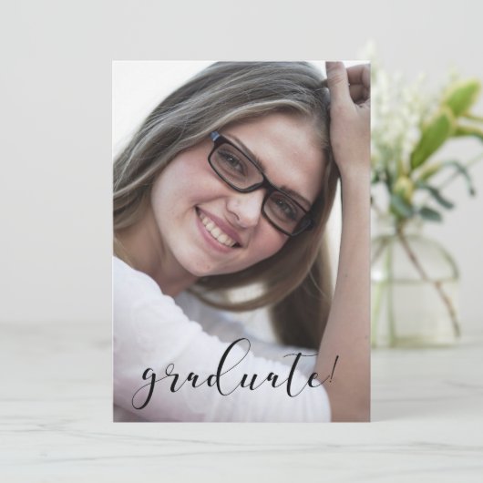 Afstuderen Kaart van de Aankondiging van de Uitnod (Staand voorkant)