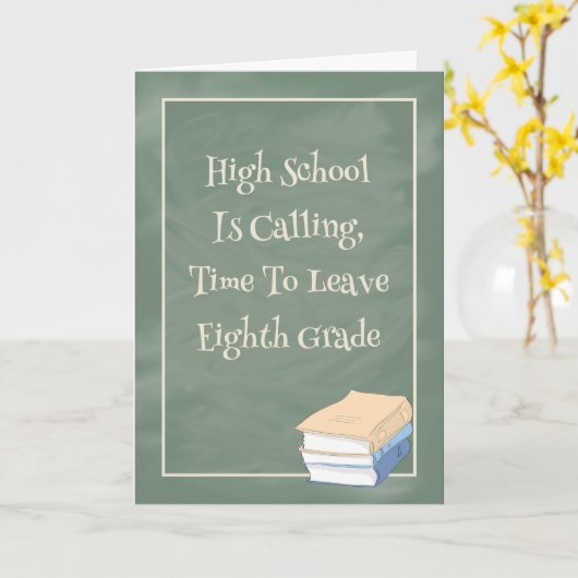 Afstuderen Kaart voor 8e graadgroen laat (Gele Bloem)