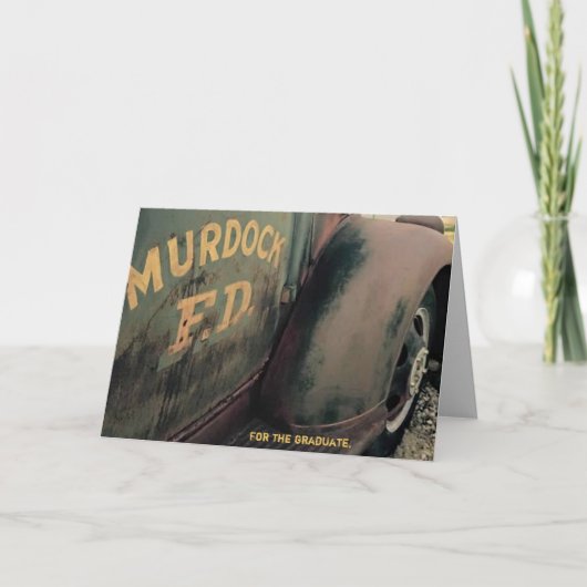 afstuderen kaart voor jongen (Voorkant)