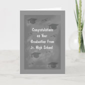 Afstuderen Kaart voor Jr. High School Slate Design (Voorkant)