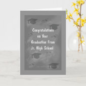 Afstuderen Kaart voor Jr. High School Slate Design (Gele Bloem)