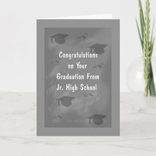 Afstuderen Kaart voor Jr. High School Slate Design