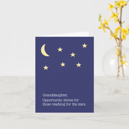 Afstuderen Kaart voor kleindochter (Gele Bloem)