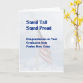 Afstuderen Kaart voor marineboot Boot Camp (Gele Bloem)