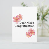 afstuderen kaart voor nicht (Staand voorkant)