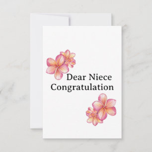 afstuderen kaart voor nicht