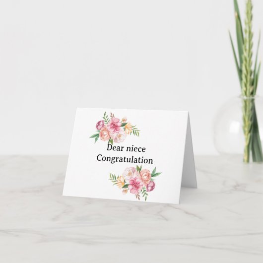 afstuderen kaart voor nicht (Voorkant)