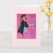 Afstuderen Kaart voor Vrouw Science Major (Gele Bloem)