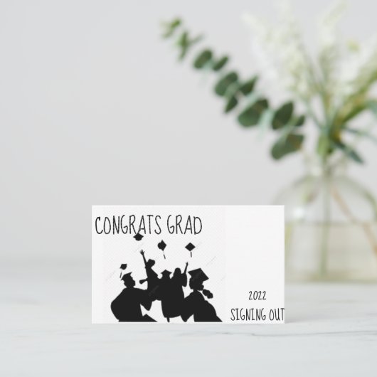 Afstuderen kaarten visitekaartje (Staand voorkant)