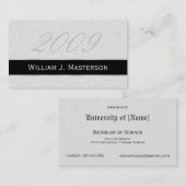 Afstuderen - Kaarten voor grijs en zwart Contactkaartje (Voorkant / Achterkant)