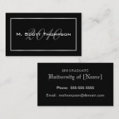 Afstuderen - Kaarten voor naam - 2010 Contactkaartje (Voorkant / Achterkant)