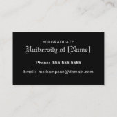 Afstuderen - Kaarten voor naam - 2010 Contactkaartje (Achterkant)