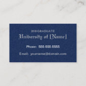 Afstuderen - Kaarten voor naam - 2010 Contactkaartje (Achterkant)