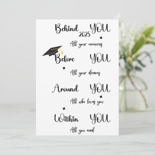 afstuderen kaarten voor zijn dochtertje (Staand voorkant)