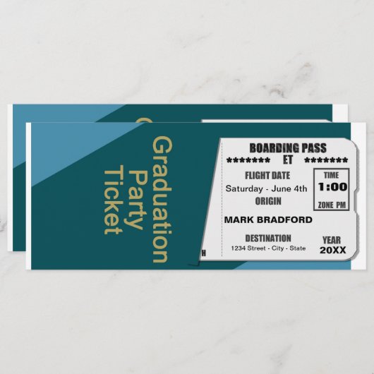 Afstuderen, kaartenuitnodiging, jaar invullen kaart (Voorkant / Achterkant)