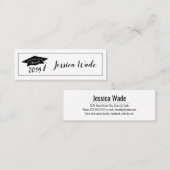 Afstuderen - Kaartklasse 2019 Pet Mini Visitekaartje (Voorkant / Achterkant)