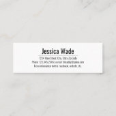 Afstuderen - Kaartklasse 2019 Pet Mini Visitekaartje (Achterkant)