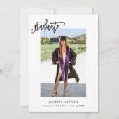 Afstuderen kalligrafie 2v Foto aankondiging (Voorkant)