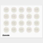 Afstuderen kalligrafiescript Simple Sage Green Ronde Sticker (Vel)
