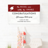 Afstuderen kastanjebruin | De tasel was het gedoe  Spandoek (Insitu)