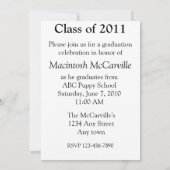 Afstuderen Kat Paarse uitnodiging (Achterkant)