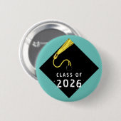 Afstuderen Keepomwille Cadeft Ronde Button 5,7 Cm (Voorkant /achterkant)