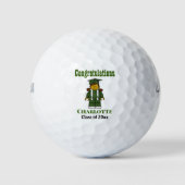 Afstuderen Keepomwille Cute Afstuderen Golfer Golfballen (Voorkant)
