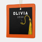 Afstuderen Keepomwille Oranje Keramisch Ornament (Links)