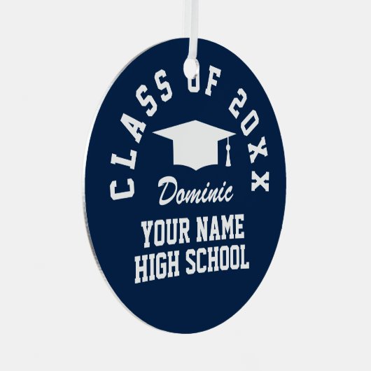 Afstuderen keepomwille ornaming met aangepaste fot metalen ornament (Voorkant Rechts)