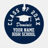 Afstuderen keepomwille ornaming met aangepaste fot metalen ornament (Voorkant)