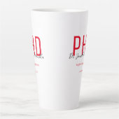 Afstuderen Keepomwille Red Black Name Degree PhD Latte Mok (Voorkant)
