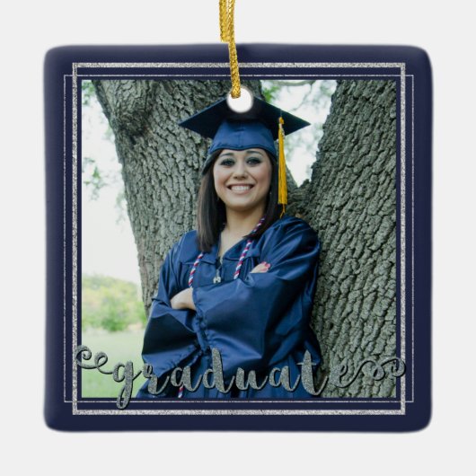 Afstuderen Keepomwille (verwisselbare achtergrondk Keramisch Ornament (Voorkant)