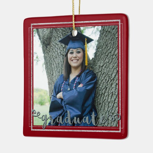 Afstuderen Keepomwille (verwisselbare achtergrondk Keramisch Ornament (Links)