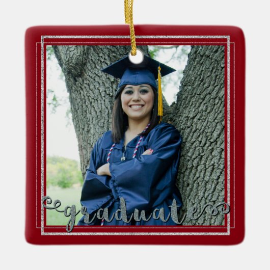 Afstuderen Keepomwille (verwisselbare achtergrondk Keramisch Ornament (Voorkant)